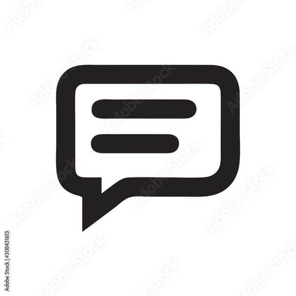 Fototapeta Chat icon vector isolated on background. Trendy message symbol. Pixel perfect. illustration EPS 10. - Vector.