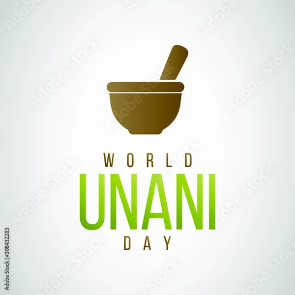 Fototapeta Vector illustration on the theme of World Unani Day on February 11th.