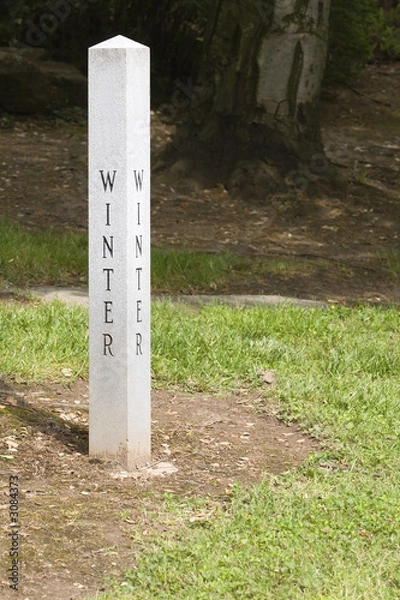 Fototapeta winter garden sign