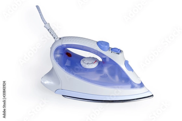 Obraz żelazko białe z niebiskim