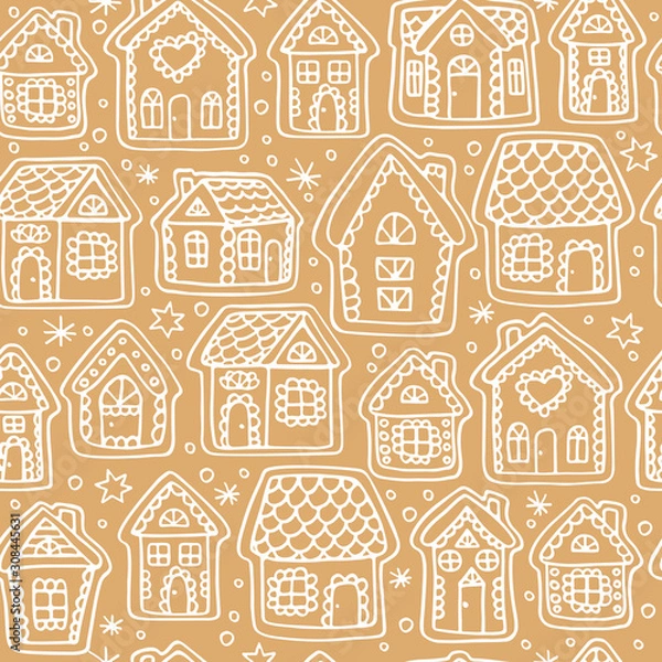 Obraz gingerbread seamless-02