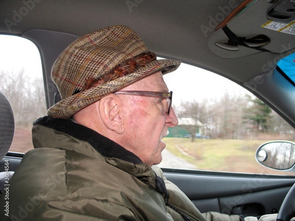 Obraz older man driving