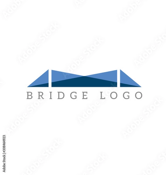 Obraz Vector abstract bridge logo. Design template.
