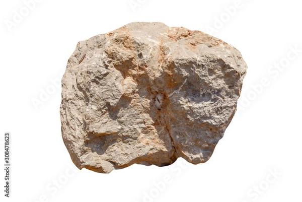 Fototapeta stones isolated on white background.Big granite rock stone.rock stone isolated on white background