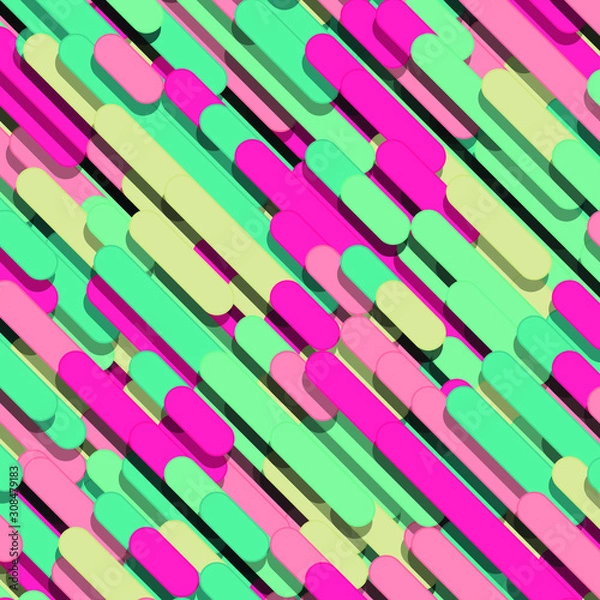 Fototapeta Color Abstract Lines Rain Generative Art background illustration