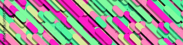 Fototapeta Color Abstract Lines Rain Generative Art background illustration