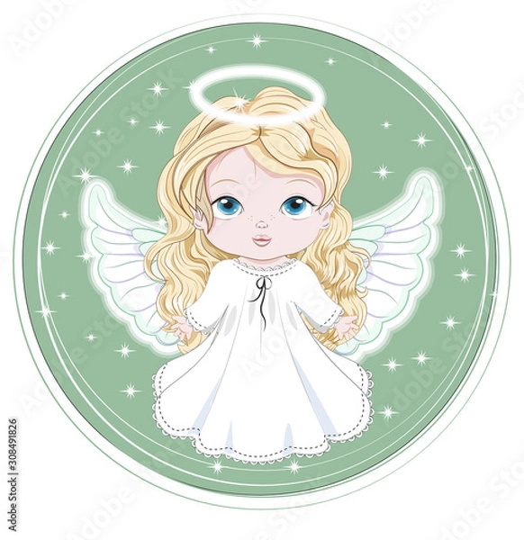 Obraz Angel in night sky