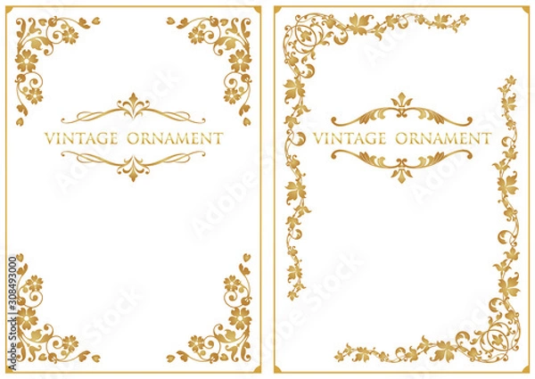 Fototapeta ビンテージ　フレームセット