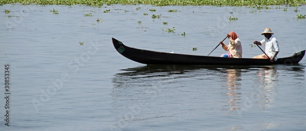 Obraz pêcheur sur backwater 01
