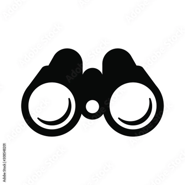 Obraz binoculars icon. black on a white background.