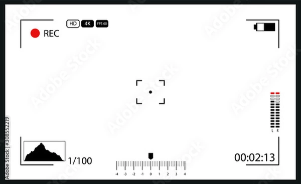 Obraz camera viewfinder, viewfinder with focal points