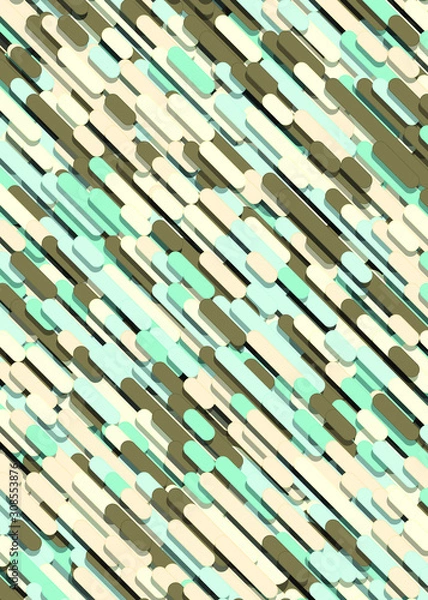 Fototapeta Color Abstract Lines Rain Generative Art background illustration