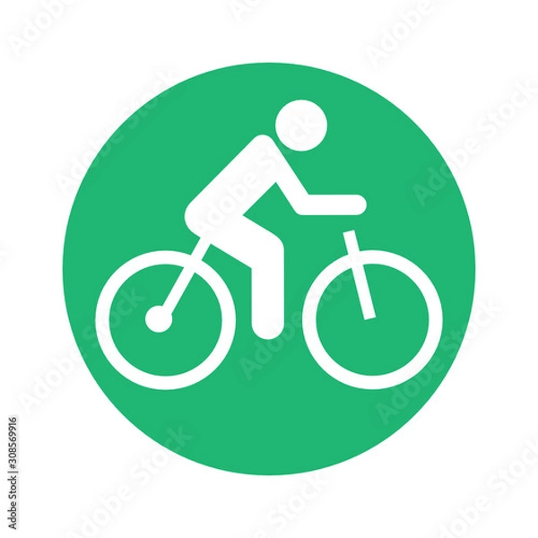 Obraz bike round icon