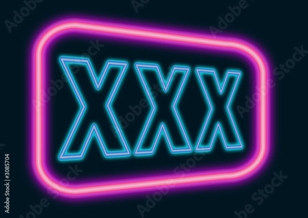 Fototapeta xxx neon znak