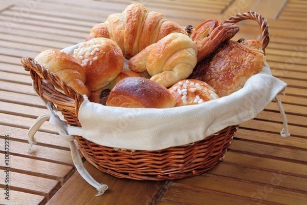 Obraz Panier de viennoiseries 