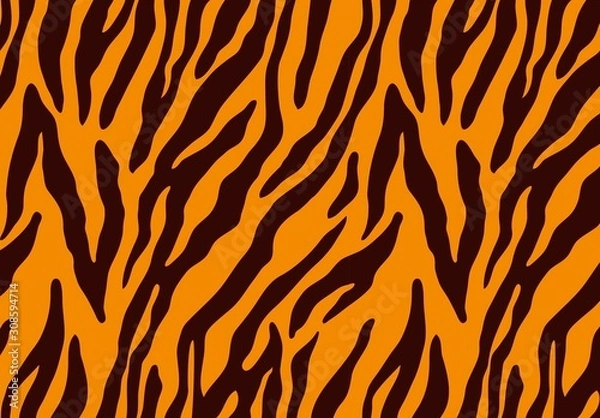 Fototapeta tiger skin pattern on orange background.