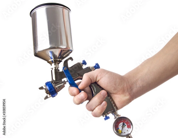 Obraz Hand and spray gun at work