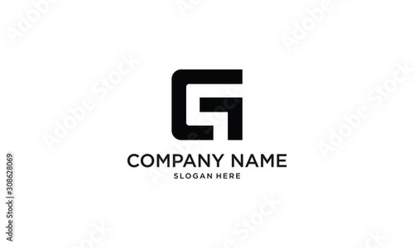 Fototapeta Letter C and G logo icon design template elements