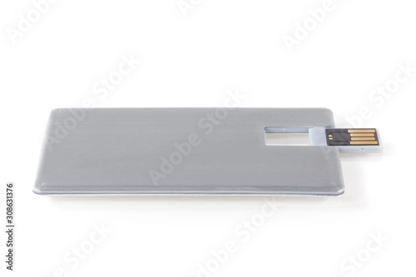 Obraz USB flash drive shaped like a metal credit card