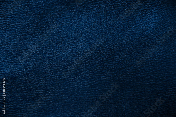 Obraz Close up of dark blue lether as a background