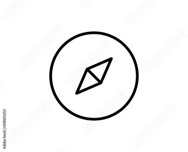 Fototapeta Compass line icon