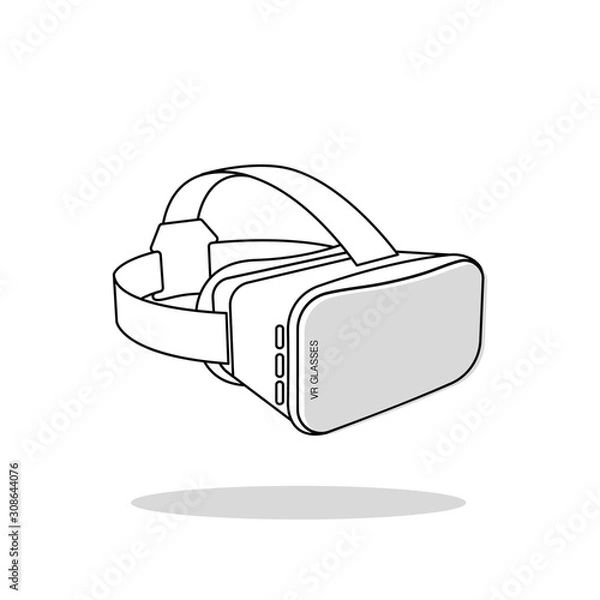 Fototapeta Virtual reality (or VR) glasses vector icon