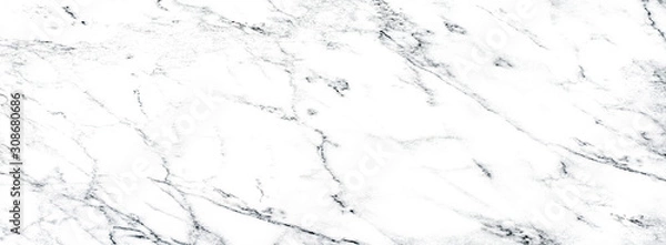 Fototapeta White and black marble texture background. Abstract marble texture, stone natural patterns for design art work.Long wide panoramic format.