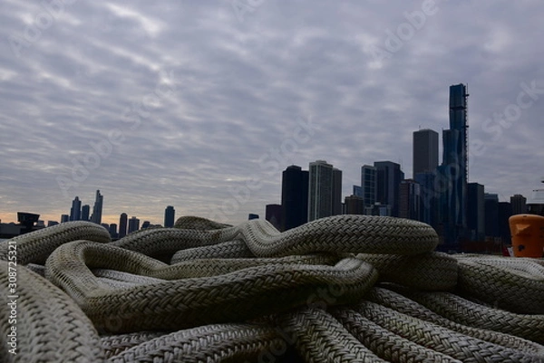 Obraz Sunset at the docks