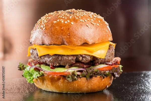 Obraz Beautiful fresh burger