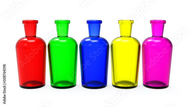 Obraz Colored bottles.