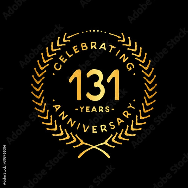 Fototapeta 131 years design template. 131st vector and illustration.