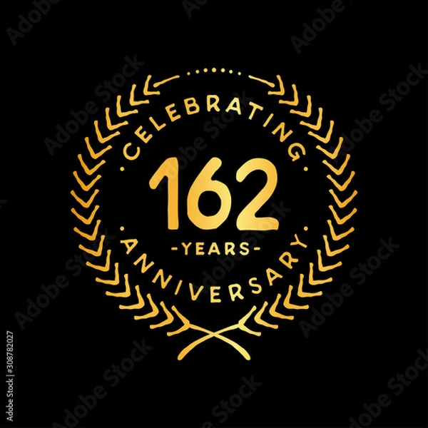Fototapeta 162 years design template. 162nd vector and illustration.