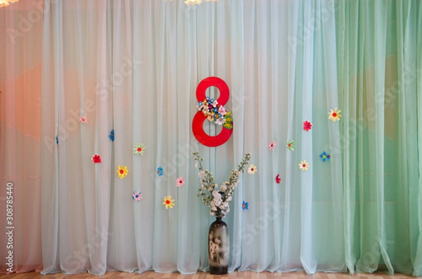 Fototapeta abstract background with flowers