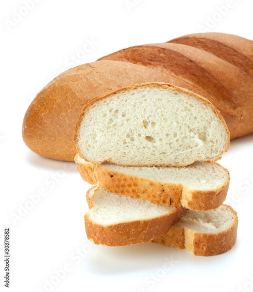 Obraz Sliced loaf bread. Closeup