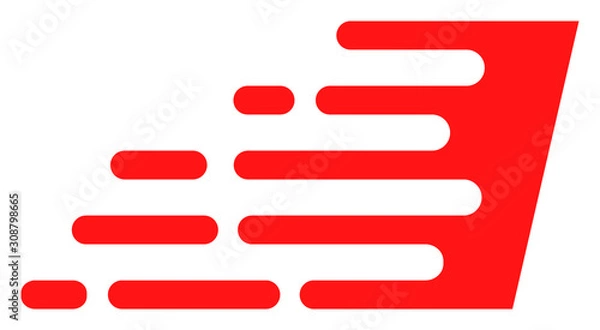 Obraz Rush effect vector icon. Flat Rush effect pictogram is isolated on a white background.