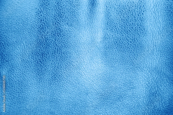 Obraz Navy blue shining festive Christmas background from artificial leather.