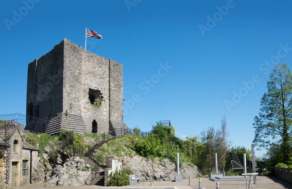 Obraz Clitheroe Castle, a ruined norman keep above the town