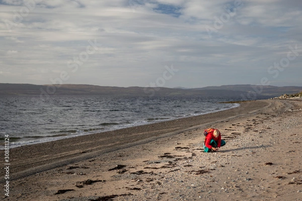 Obraz beach combing on Arran Scotland
