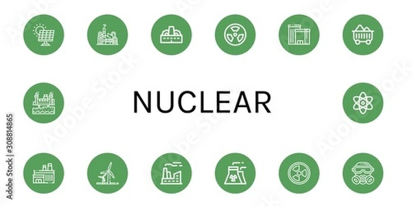 Fototapeta nuclear icon set