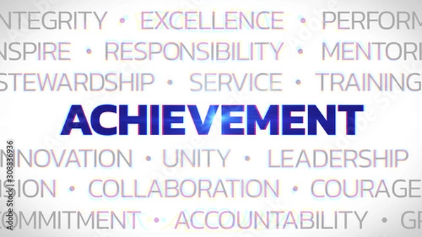 Obraz Achievement - Highlighted Concept Buzzwords
