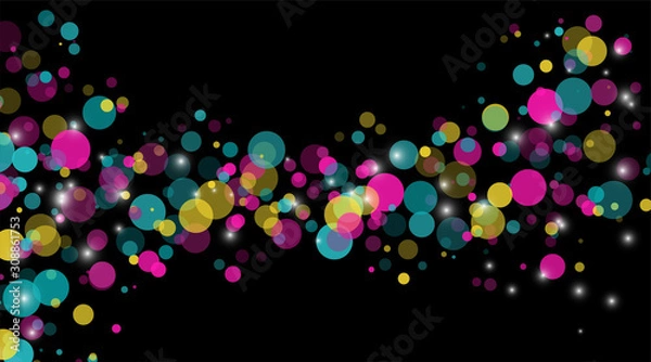 Fototapeta abstract vector background. Circle Dot Unique color pastel isolated black Background . Vector Illustration For Wallpaper, Banner, Background, Card, Landing Page etc.