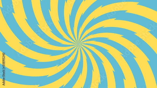 Obraz Vector - Yellow and blue abstract sun background.Bursting,Radial,radiating pattern