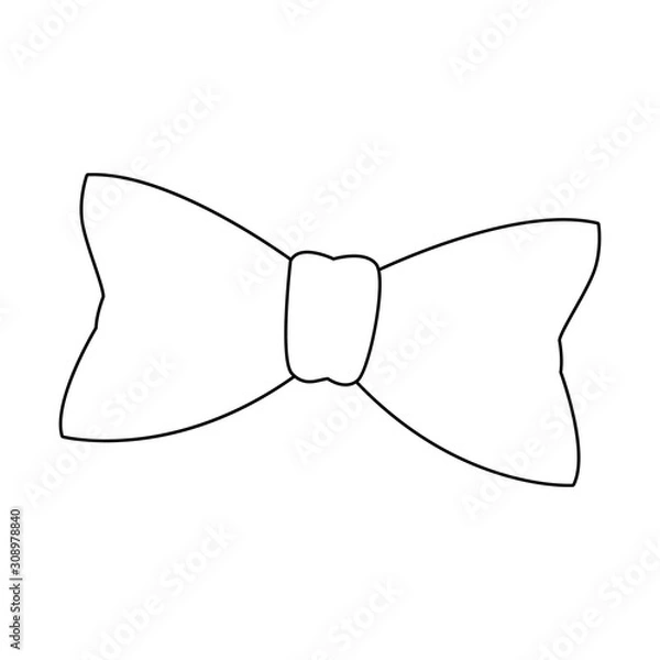 Fototapeta bow tie icon, flat design