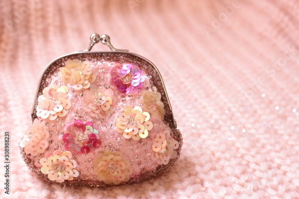 Obraz ピンク, 華, 花, かわいい, 可愛い, コインケース, コイン, 小銭, 小銭入れ, 副業, やわらかい, やさしい, 投資, 株, 手作り, diy, がま口, がまぐち