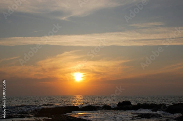 Obraz beautiful sea before sunset