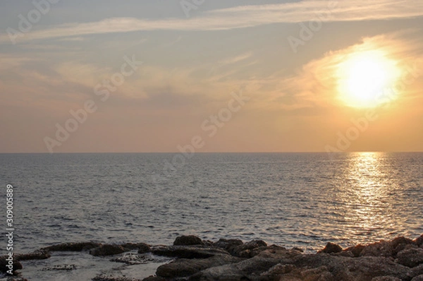 Obraz  Beautiful sea shore before sunset