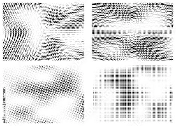 Fototapeta Abstract halftone dotted background. Futuristic grunge pattern, dot, circles.  Vector modern optical pop art texture for posters, sites, business cards, cover, labels mockup, vintage stickers layout.