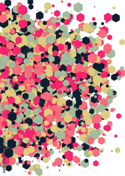 Fototapeta Colorful Universe Distribution Computational Generative Art background illustration