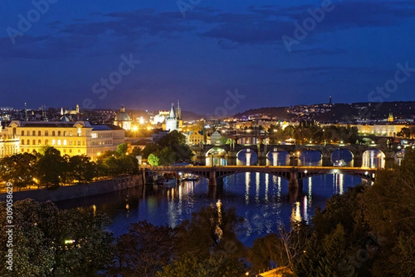 Fototapeta モルダウ川の夜景