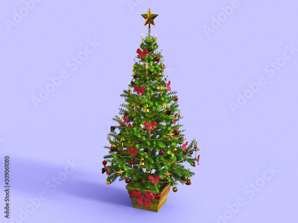 Obraz christmas tree, Spruce New Year